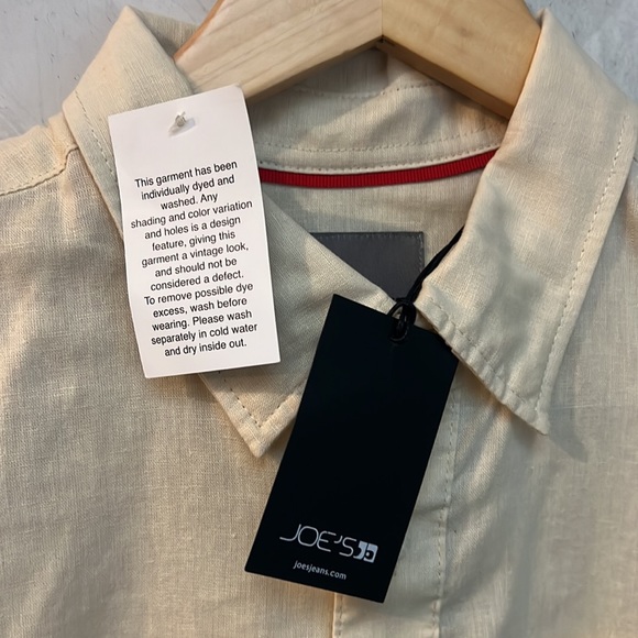 NWT Joe’s Jeans Short Sleeve Linen/cotton Blend button front Shirt. Size S - Picture 5 of 9